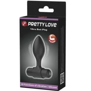PRETTY LOVE - VIBRA BUTT 10 WIBRACJI ANAL PLUG CZARNY